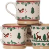 Special Event Gifts<Nicholas Mosse 2 Large Mugs Reindeer & 2 Large Mugs Winter Robin