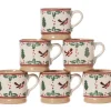 Winter Robin<Nicholas Mosse 6 Small Mugs Winter Robin