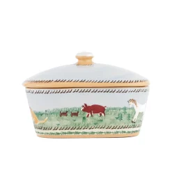 Easter<Nicholas Mosse Covered Butterdish Assorted Animals