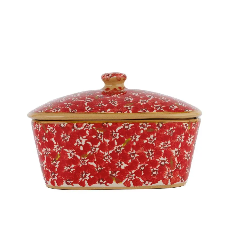 Serving Accessories<Nicholas Mosse Covered Butterdish Lawn Red