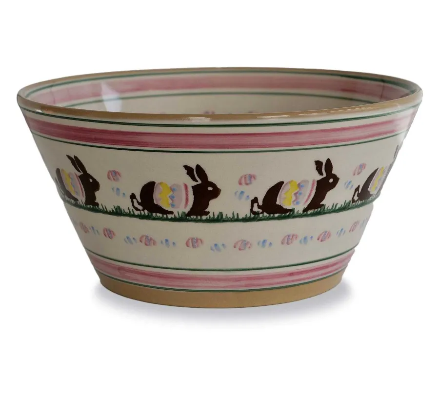 Bowls<Nicholas Mosse Large Angled Bowl Easter Bunny 2022