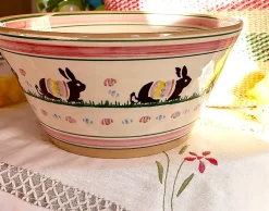Bowls<Nicholas Mosse Large Angled Bowl Easter Bunny 2022