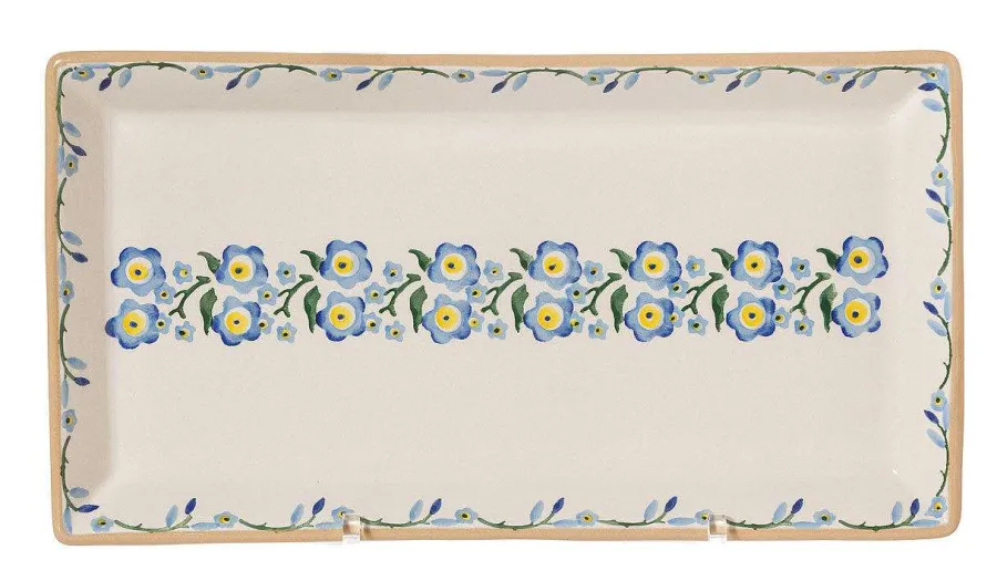 Plates<Nicholas Mosse Large Rectangle Plate Forget Me Not