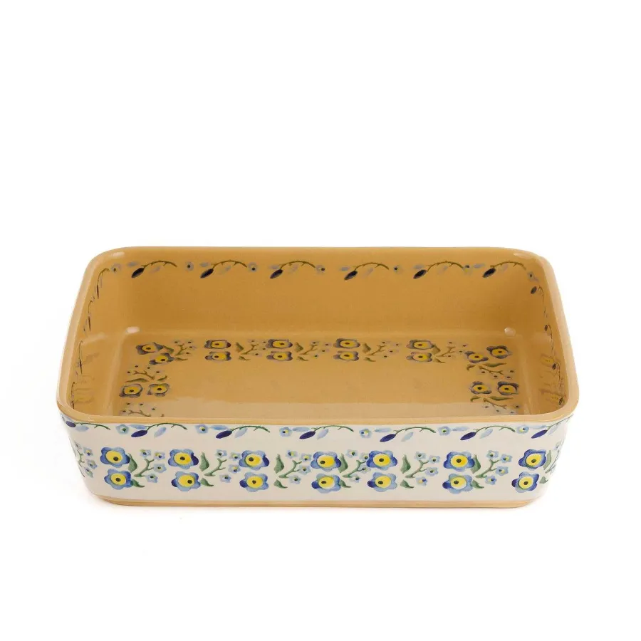 Oven Friendly Dishes<Nicholas Mosse Large Rectangular Oven Dish Forget Me Not