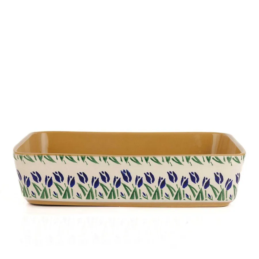 Blue Blooms<Nicholas Mosse Large Rectangular Oven Dish Blue Blooms