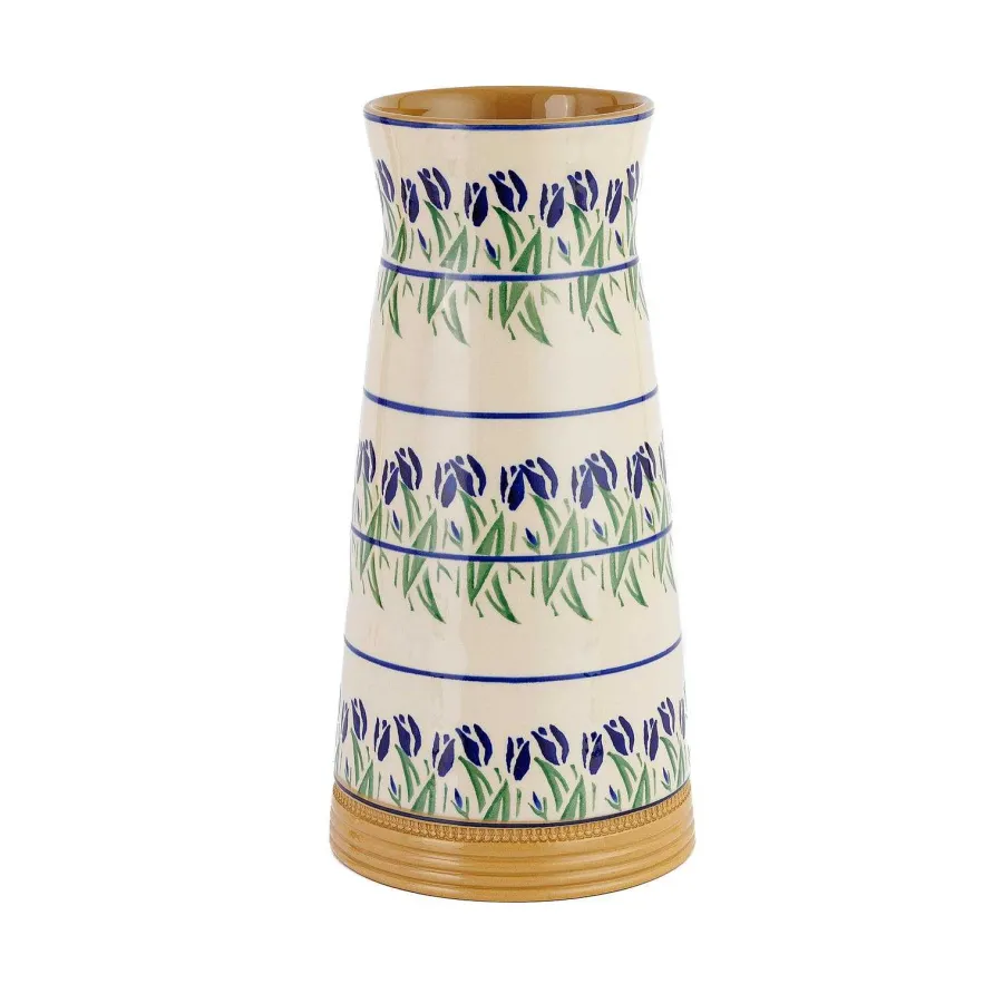 Vases<Nicholas Mosse Large Tapered Vase Blue Blooms