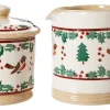 Winter Robin<Nicholas Mosse Lidded Sugar Bowl And Small Cylinder Jug Winter Robin