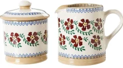 Old Rose<Nicholas Mosse Lidded Sugar Bowl And Small Cylinder Jug Old Rose