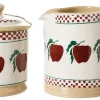 Apple<Nicholas Mosse Lidded Sugar Bowl And Small Cylinder Jug Apple