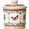 Winter Robin<Nicholas Mosse Lidded Sugar Bowl Winter Robin