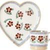 Valentine'S Day<Nicholas Mosse Medium Heart Plate And Small Mug Old Rose