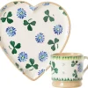 St Patrick'S Day<Nicholas Mosse Medium Heart Plate And Small Mug Clover