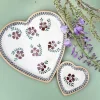 Valentine'S Day<Nicholas Mosse Medium Heart Plate And Tiny Heart Plate Old Rose