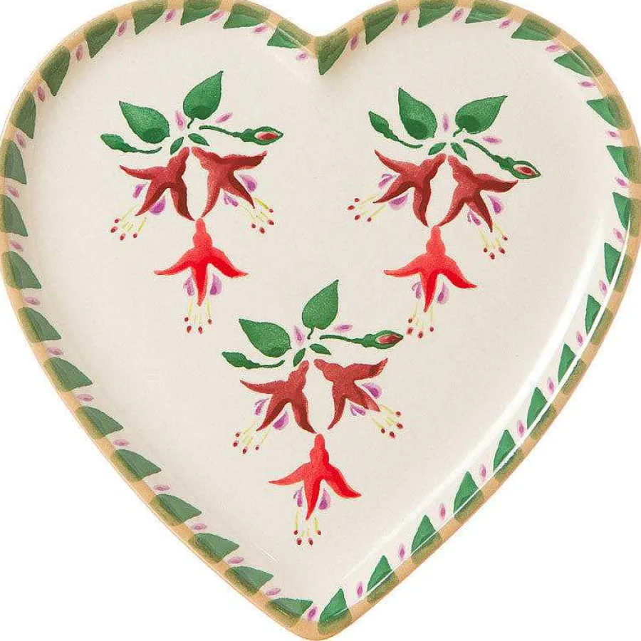 Fuchsia<Nicholas Mosse Medium Heart Plate Fuchsia