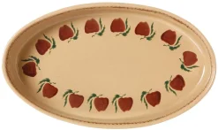 Oven Friendly Dishes<Nicholas Mosse Medium Oval Oven Dish Apple