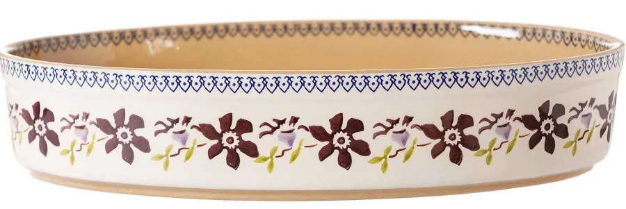 Oven Friendly Dishes<Nicholas Mosse Medium Oval Oven Dish Clematis