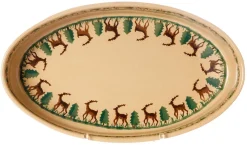 Reindeer<Nicholas Mosse Medium Oval Oven Dish Reindeer