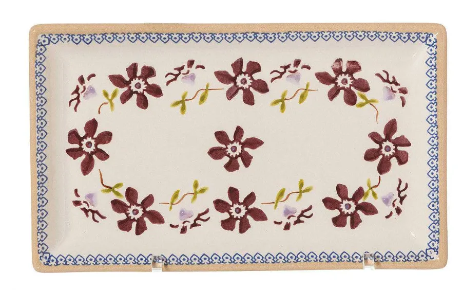 Clematis<Nicholas Mosse Medium Rectangle Plate Clematis