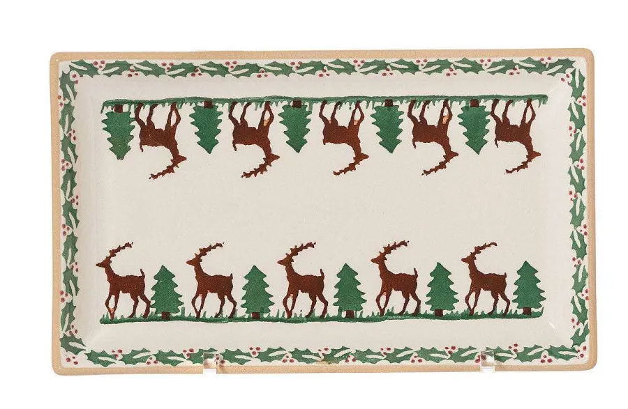 Plates<Nicholas Mosse Medium Rectangle Plate Reindeer