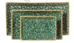 Gift Sets<Nicholas Mosse Nest Of 3 Rectangle Dishes Lawn Green