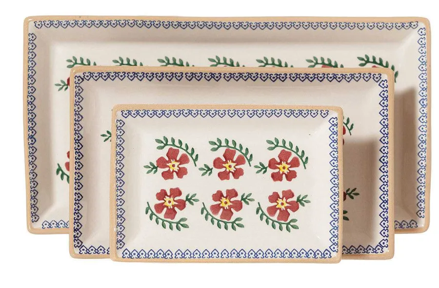 Old Rose<Nicholas Mosse Nest Of 3 Rectangle Dishes Old Rose