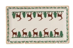 Plates<Nicholas Mosse Nest Of 3 Rectangle Dishes Reindeer