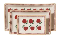 Apple<Nicholas Mosse Nest Of 3 Rectangle Dishes Apple