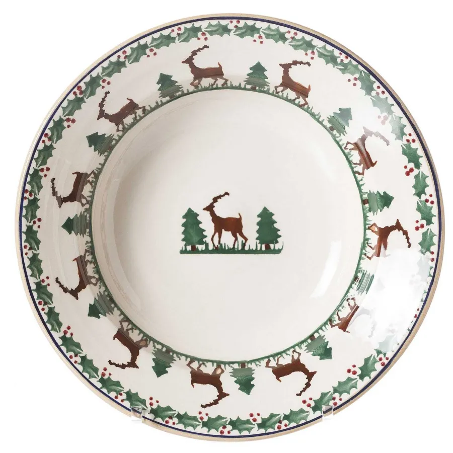 Reindeer<Nicholas Mosse Pasta Bowl Reindeer