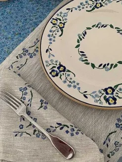 Forget Me Not<Nicholas Mosse Placemat Forget Me Not Linen