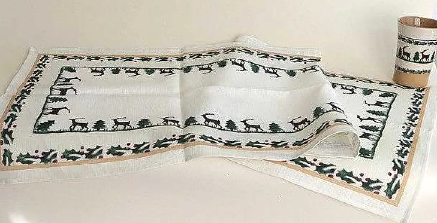 House Warming Gifts<Nicholas Mosse Runner Reindeer Linen