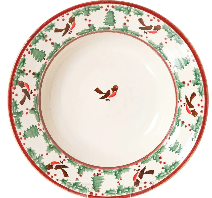 Winter Robin<Nicholas Mosse Set Of Four Pasta Bowls Winter Robin