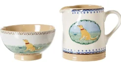 Landscapes<Nicholas Mosse Small Bowl And Small Cylinder Jug Dog
