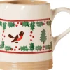 Winter Robin<Nicholas Mosse Small Cylinder Jug Winter Robin