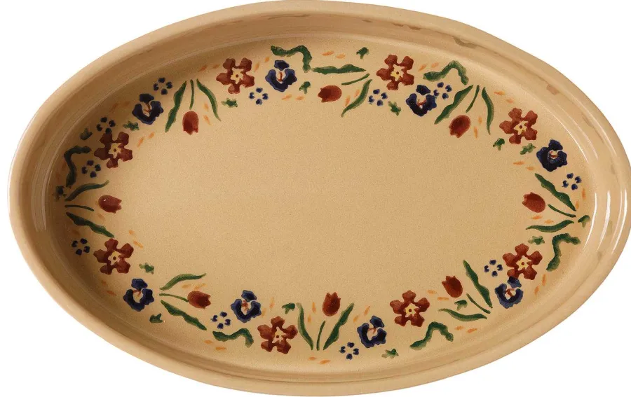Oven Friendly Dishes<Nicholas Mosse Small Oval Oven Dish Wild Flower Meadow