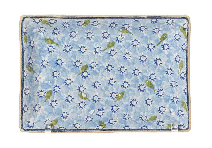 Lawn<Nicholas Mosse Small Rectangle Plate Lawn Light Blue