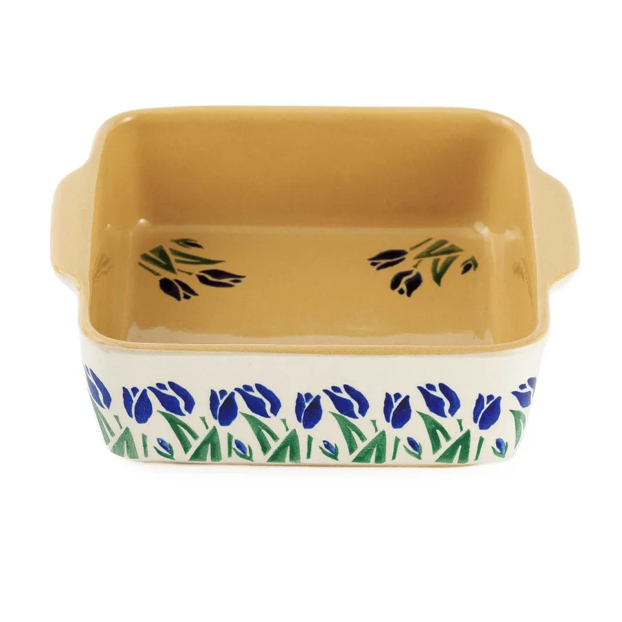 Oven Friendly Dishes<Nicholas Mosse Small Square Oven Dish Blue Blooms