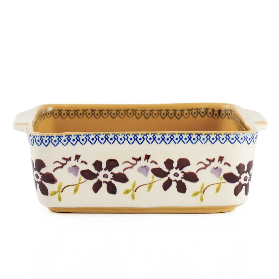 Food Lover'S Gifts<Nicholas Mosse Small Square Oven Dish Clematis