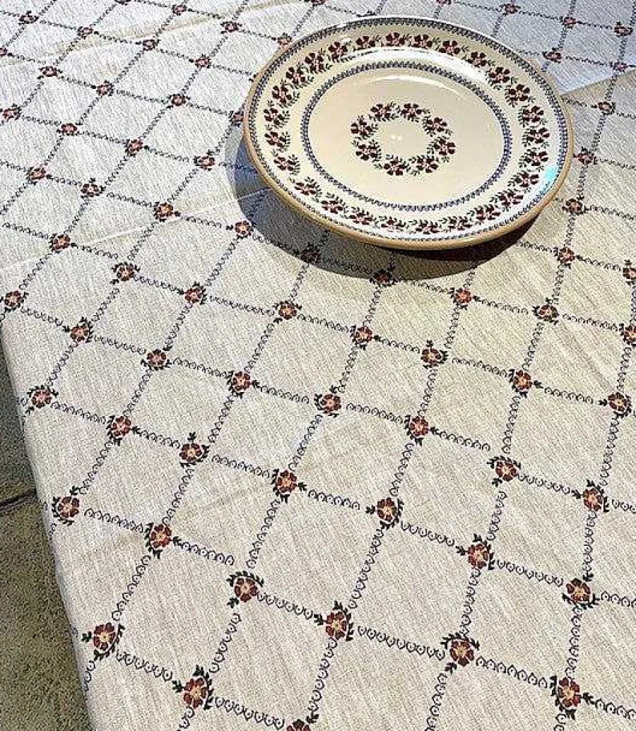 Tablecloths<Nicholas Mosse Tablecloth Old Rose Linen 55 X 99