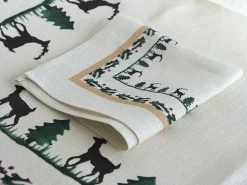 Reindeer<Nicholas Mosse Tablecloth Square Reindeer Linen 40"