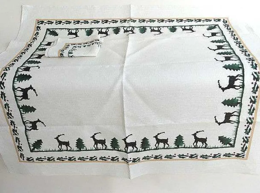 Hostess Gifts<Nicholas Mosse Tablecloth Square Reindeer Linen 40"